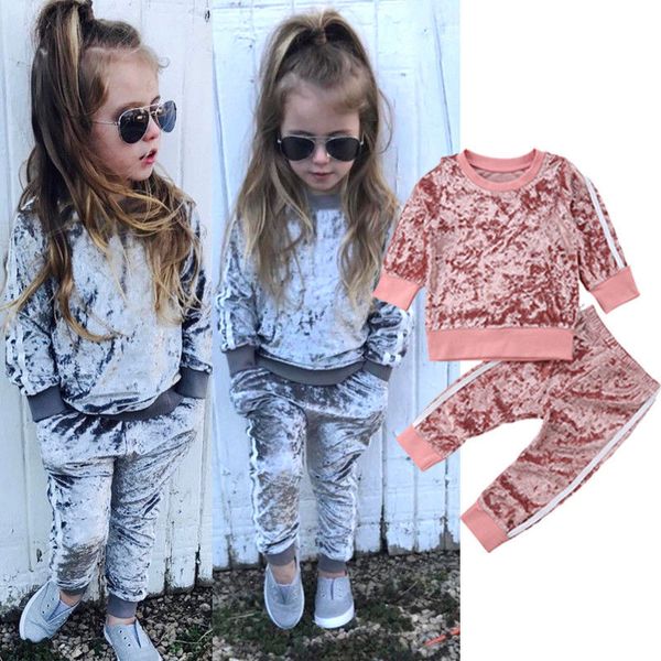 

2pcs newborn toddler kids baby boys velvet clothes set hoodie warm + long pants casual hoodies baby outfits autumn winter, White