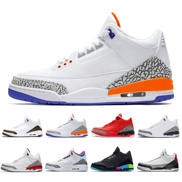 

3 3s Mens Basketball Shoes 2019 New Mocha Charity Game Pure White Infrared Fly Black III Sports Shoes Designer Sneakers 40-47