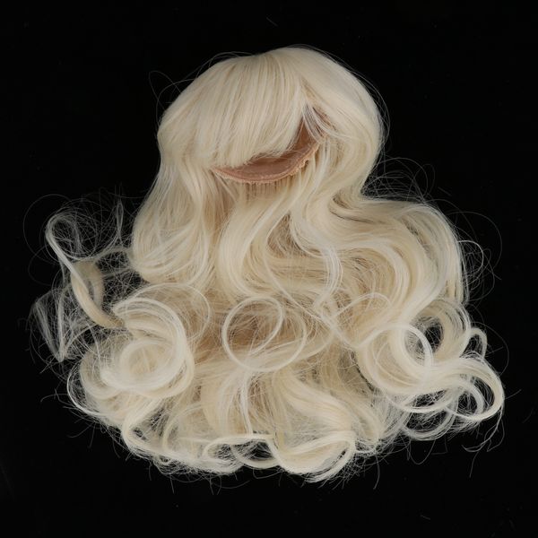 

1/4 girl doll hair long wavy wig with bang for bjd pullip xinyi doll diy making accs
