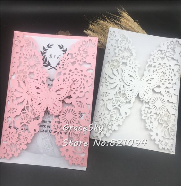 Acheter Livraison Gratuite Laser Cut Fleurs Nacre Cartes D