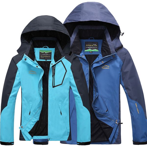 

spring autumn outdoor mountaineering clothing men women section four seasons jacket single layer breathable waterproof windproof, Blue;black