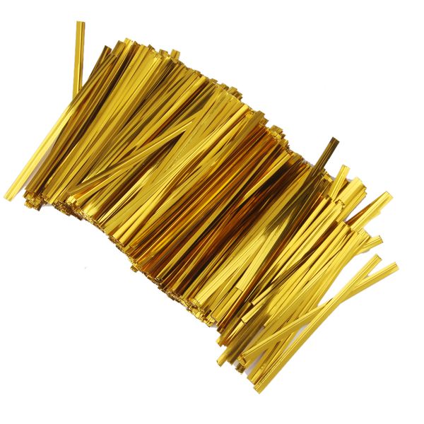 

800 pcs metallic twist ties perfect for candy bread bag tie wedding cookie gift buffet supply valentine chocolates