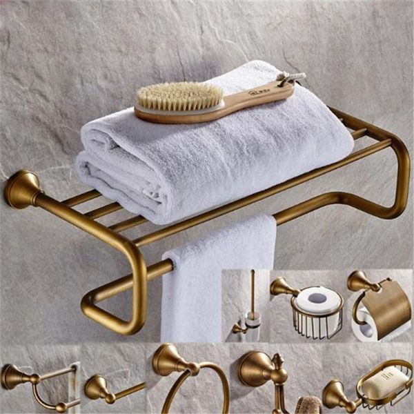 

bathroom accessory set antique brass toilet brush holder towel rack robe hook paper holder towel ring soap dish bath hardware