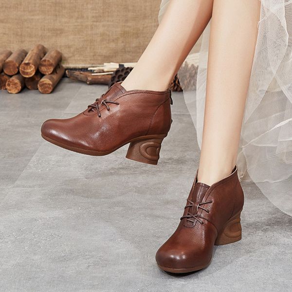 

snow boots women's autumn winter new leather casual short boots women's high-heeled comfortable non-slip, Black