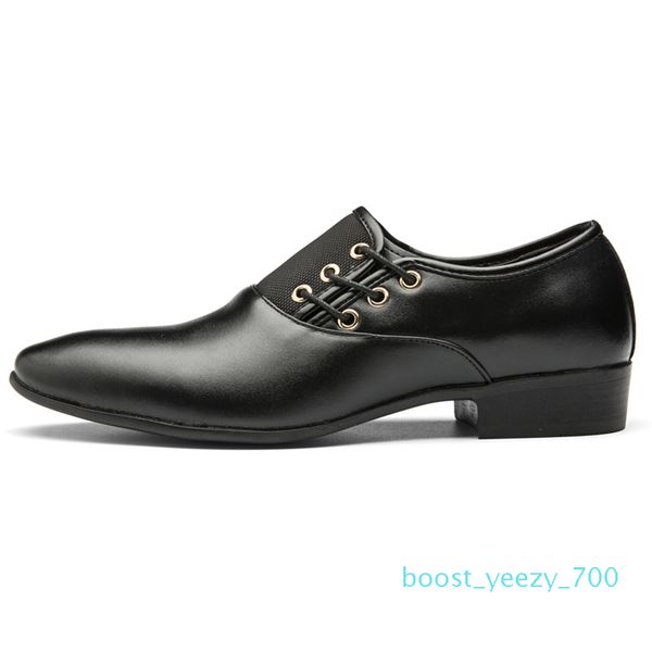 

men's casual dress shoes business pointed oxfords shoes for men lace up designer men office 2019 b70, Black
