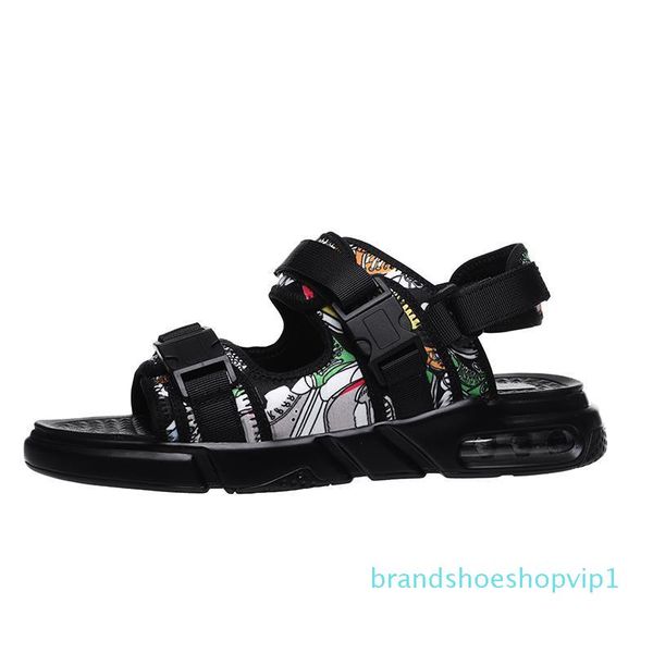 

2019 sandals men roman men shoes summer slippers black flat beach