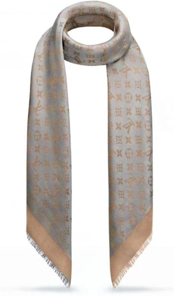 

celebrity design cashmere cotton stripe scarf woman letter printing scarves shawl wrap large square 140*140cm, Blue;gray