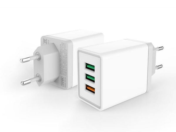 

universal 3 usb port fast charger adapter 5v 2.4a qc3.0 quick charger