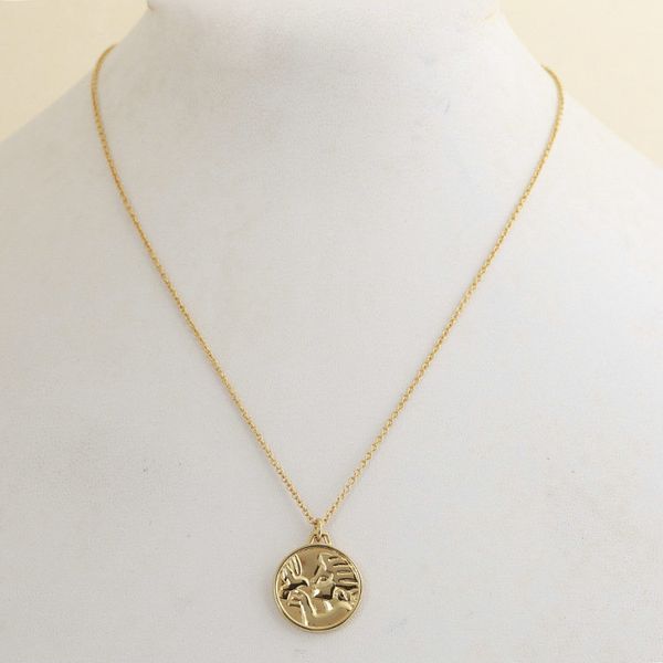 

real gold plated peace dove t logo pendant necklace b chian brand, Silver