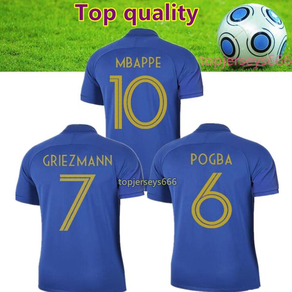 

2018 soccer jersey men maillot de football 18 19 pogba griezmann kante jersey, Black;yellow