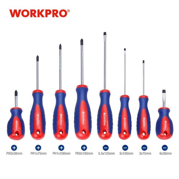 

workpro magnetic screwdriver home repair screwdriver slotted/ crv with hole