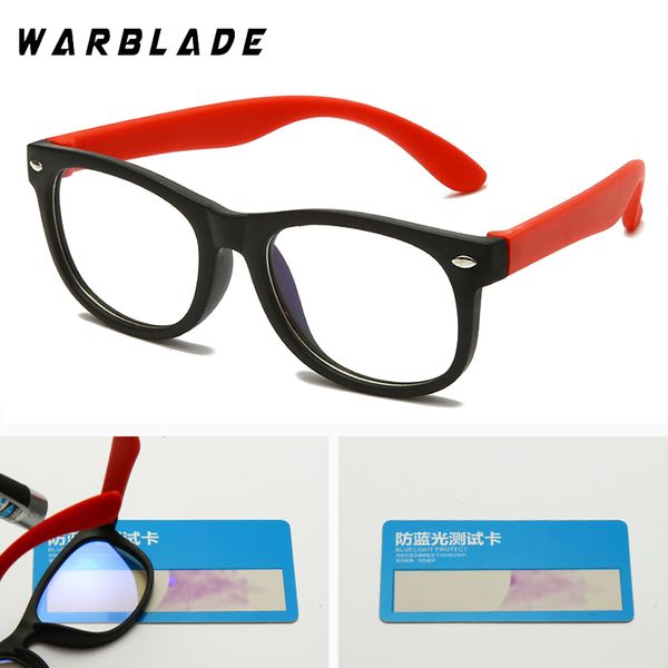 

warblade blue light kids glasses optical frame children boy girls computer transparent blocking anti reflective eyeglasses uv400, White;black