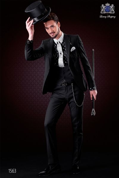 Modischer anthrazitfarbener Bräutigam-Smoking mit spitzem Revers, Herren-Hochzeitskleid eines gutaussehenden Mannes, Jacke, Blazer, 3-teiliger Anzug (Jacke + Hose + Weste + Krawatte) 913