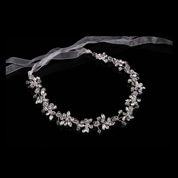 

silver crystal handmade trendy hairbands for wedding bride rhinestone beads luxury headbands hair accessories for girl, Golden;white