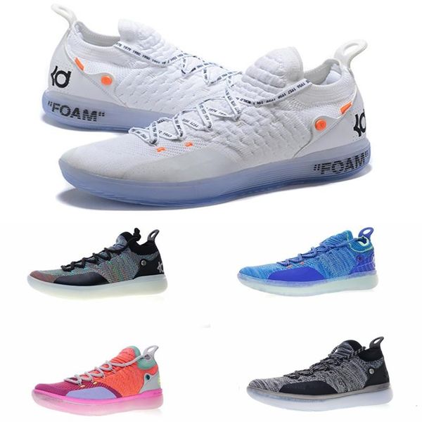 

2019 New KD 11 EP White Orange Foam Pink Paranoid Oreo ICE Basketball Shoes Original Kevin Durant XI KD11 Mens Trainers Sneakers Size7-12