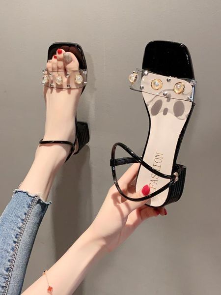 

2020 summer plastic sandal comfort shoes for women sandals woman heel original espadrilles platform women's heels suit female, Black