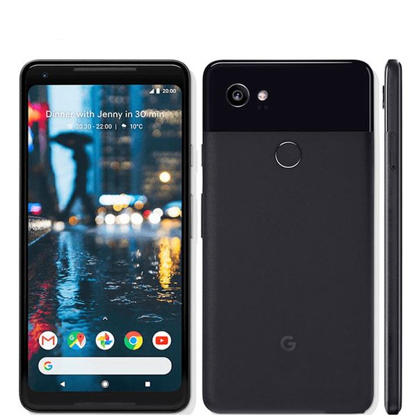 Original Google Pixel 2 XL 4G LTE-Handy, 4 GB RAM, 64 GB, 128 GB ROM, Snapdragon 835 Octa Core, Android 6,0 Zoll AMOLED-Bildschirm, 12,2 MP, NFC-Fingerabdruck-ID, Smart-Handy