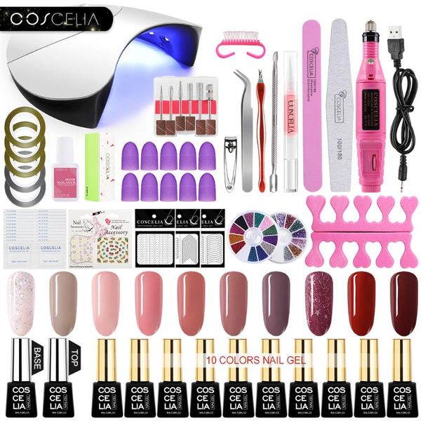 

nail art kits coscelia 8ml gel polish sets for manicure set semi-permanent manicura varnish kit