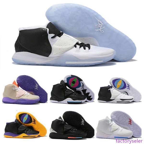 

2019 starting color nets kyrie 6s vi 6 taco pe lkhet basketball shoes for mens trainers black white green sports sneakers size 40-46