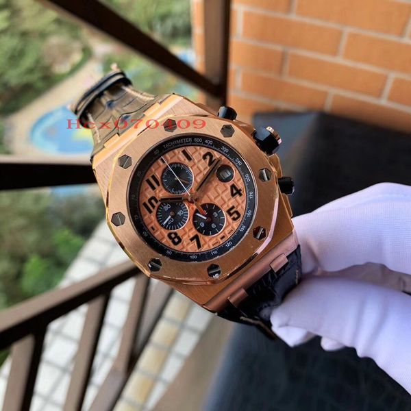 

selling edition watch rose gold 42mm offshore cal.3126 movement automatic mens watch watches nbjk, Slivery;brown