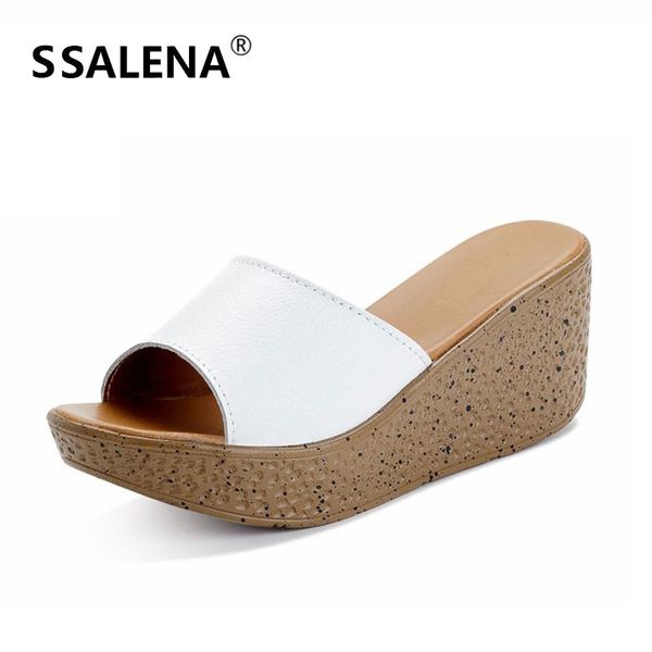 

brand wedge high heel slippers women non-slip summer slippers summer women casual shoes fashion wedge 40518, Black