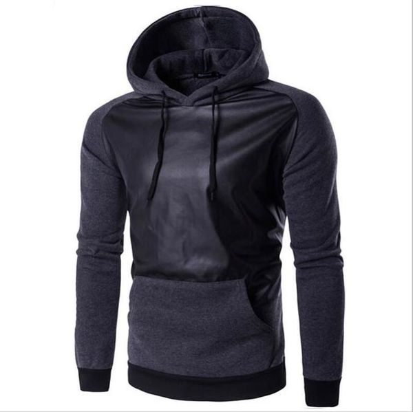 

2018 new fashion mens hoodies hombre hip hop male brand hoodie fashion geometric print sweatshirt men slim fit mens pullover xxl, Black