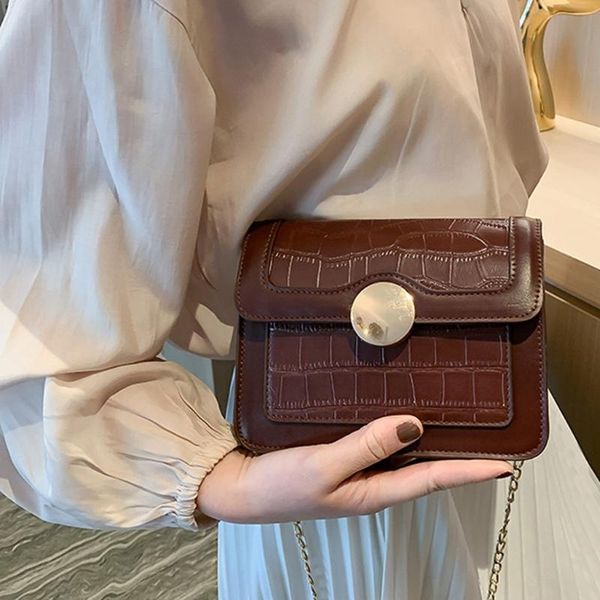

fashion women's solid color large capacity leather shoulder bag messenger bag petit sac femme bolsa feminina 2020 dropshipping