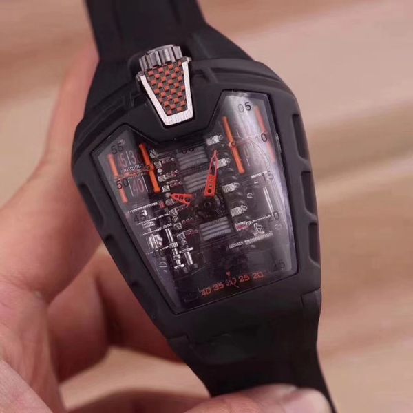 

HB мужская мода Big Face квадратные часы силиконовые браслеты моды кварцевые сроки ро