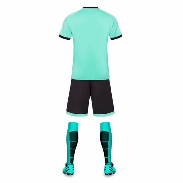 

оптовые настроенные мужчины футбол униформа мужских комплекты спортивных одежда, костюмы скидка дешевого мальчика футбол наборы топов с шорт, Black;red