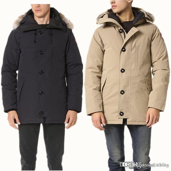 

сыпучие европейского размер 2020 mens designer winter жакеты brand luxury мужчина brand outdoor canada goose мужской пуховик утолщенного, Black