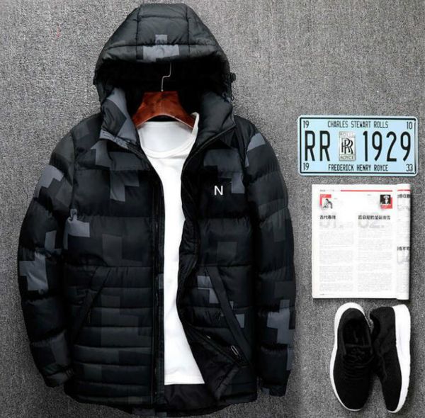 

оптовый конструктор мужчина марк куртка пуховик пальто роскошные мужские топы с letters pattern высокого качества winter mens ветровка plus, Black