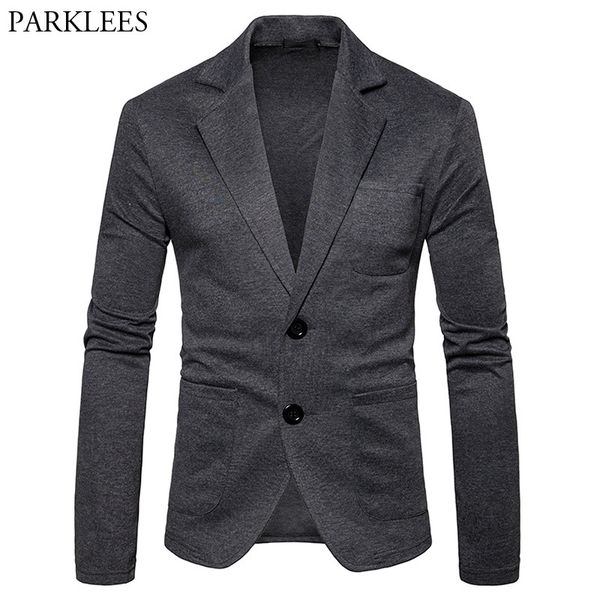 

mens knitting suits blazers 2018 fashion casual slim fit single breasted two button suit blazer jacket men terno masculino 2xl, White;black