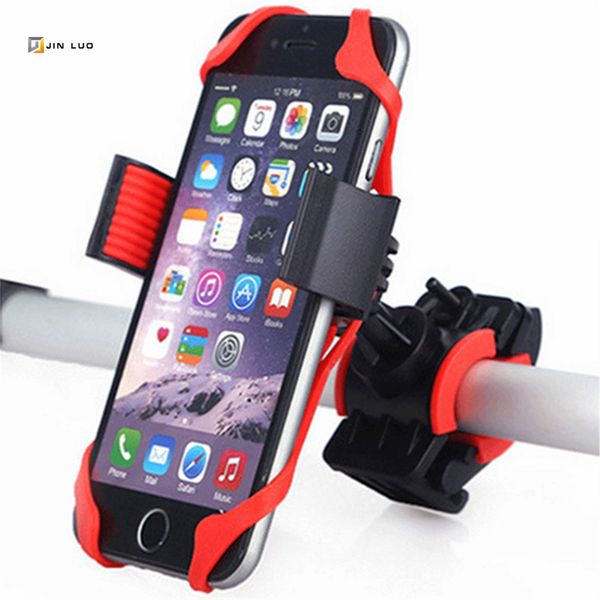 

bicycle rubber phone holder handlebar rotation mount bracket mtb bike smartphone support cycling stand bikepacking accessories