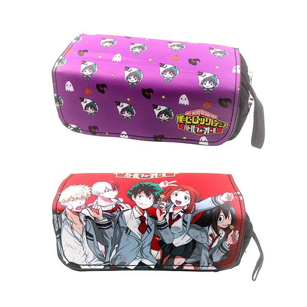 

аниме пенал холст zip супер большой емкости pen косметичка канцелярские мешок офиса школьные принадлежности