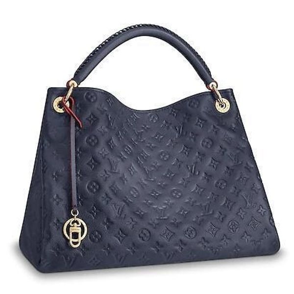 

2019 m43237 artsy mm embossing blue real caviar lambskin le boy chain flap bag handbags shoulder messenger bags totes