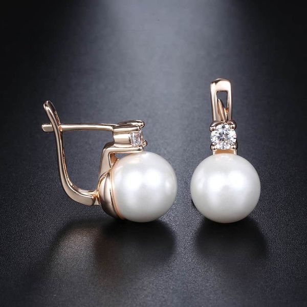 

white pearl серьги стержня для womenrose голдфилд асфальтовая кубический цирконий ювелирные изделия womensearring моды, Silver