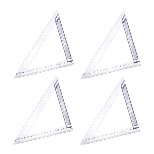

4pcs accurate triangle rulers woodworking measuring tools 200mm / 8in