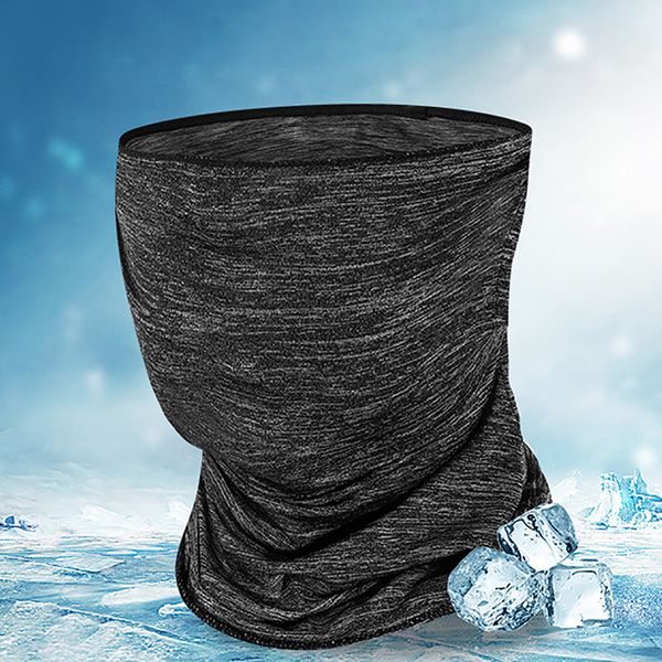 

summer cycling face mask scarf windproof headwear outdoor sports uv warm breathable anti-sweat protection men women unisex, Black