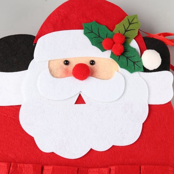 

santa christmas advent calendar,3d felt hanging advent calendar reusable countdown to christmas calendar for kids christmas deco