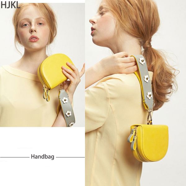 

hjkl female handbag shoulder pu leather small round bags cute mini women's chain clutch bag with flower 2019 new summer pink