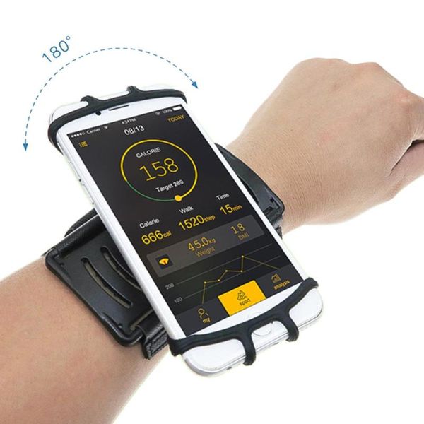 

sports armband case for iphone x 8 7 universal rotatable wrist running sport arm band with key holder for 4-6 inch phone