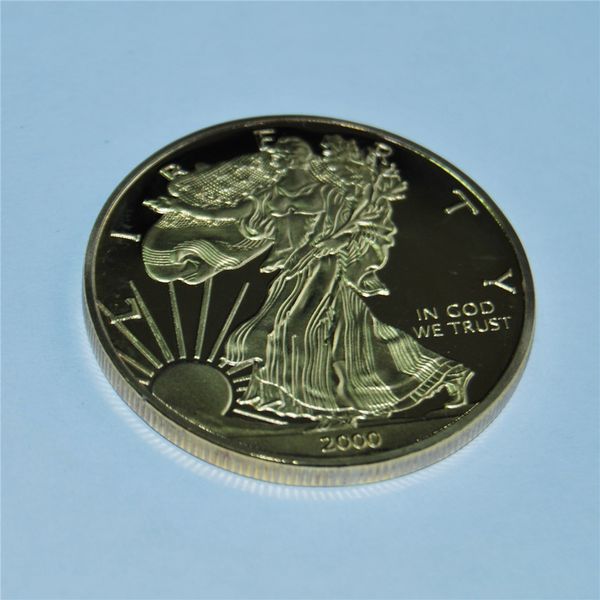 

2000 liberty & american eagle gold souvenir 1oz us gold plated coin,excellent us eagle gold clad coin 5pcs/lot