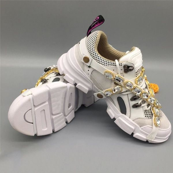 

2019 new authentic flashtrek sneaker with removable crystals casual shoes mountain climbing lace-up hiking boots limited sneakers with box, Black