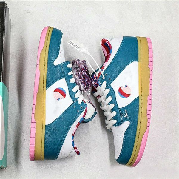 

оптовая парра x sb dunk low board белый плюшевый исполнитель абстрактный узор комфортные спорт конструктор skate открытый обувь