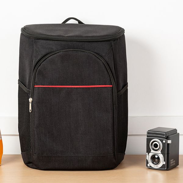 

18l wear resistant with handle lunch bag picnic backpack oxford cloth outdoor camping insulated cooling carrier portable zipper