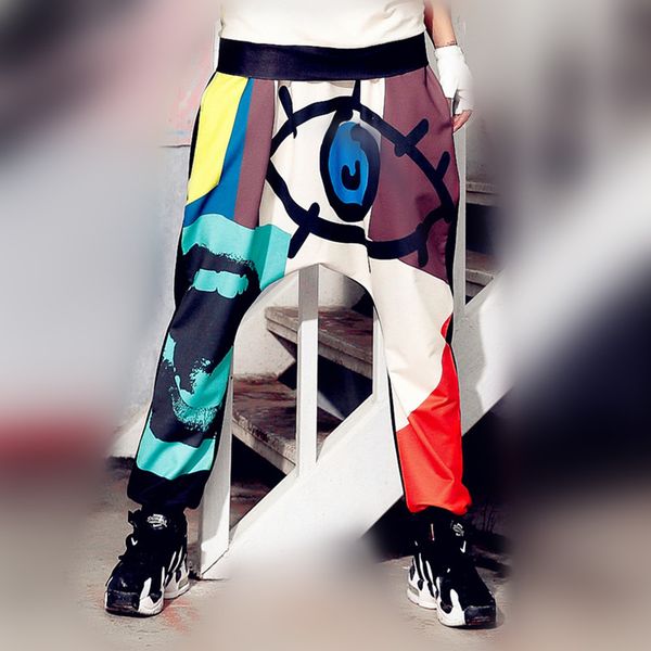 

just.be.never woman hippy camo trousers harajuku harem pants plus size hip hop dance costumes kpop harajuku kawaii korean, Black;white