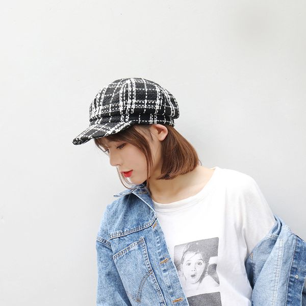 

fashion women wool solid color beret sell female bonnet caps winter all matched warm walking hat boina mujer, Blue;gray