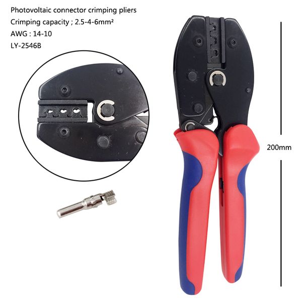 

ly-2546b pliers used for solar powered crimping pliers 2.5-6mm2 14-10awg crimping tool mc4 pvoltai connector special forceps
