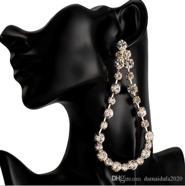 

exaggerated rhinestone multi-layer claw chain earrings women's autumn and winter earrings bohemia, Gray