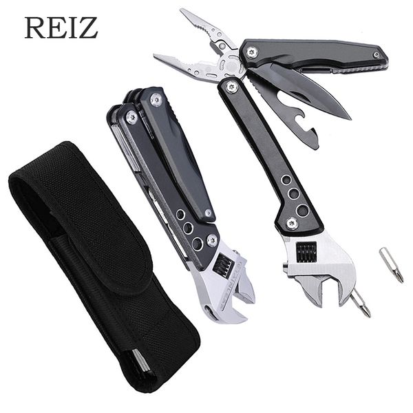 

reiz multitool pliers knife adjustable wrench screwdriver set pocket folding wire cutter portable outdoor hand tools